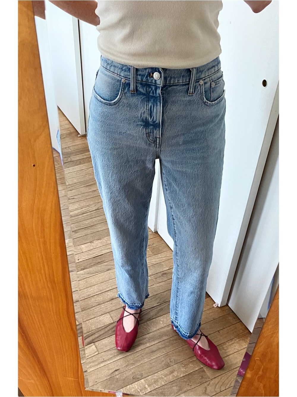 Madewell Mid-Rise ’90s Straight Jeans Light Wash Size 30